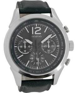 ΑΝΔΡΙΚΟ ΡΟΛΟΙ OOZOO XXL ΤIMEPIECES BLACK LEATHER STRAP C6783 ΑΝΔΡΙΚΟ ΡΟΛΟΙ OOZOO XXL ΤIMEPIECES BLACK LEATHER STRAP C6783
