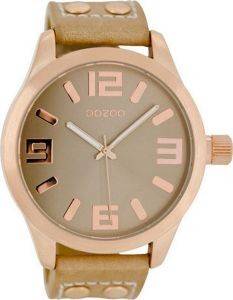 ���������  ����� OOZOO ROSE GOLD TIMEPIECES BROWN LEATHER STRAP C1151