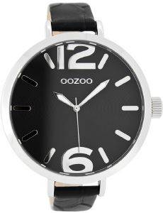 ΓΥΝΑΙΚΕΙΟ ΡΟΛΟΙ OOZOO XXL BLACK LEATHER STRAP C7959 ΓΥΝΑΙΚΕΙΟ ΡΟΛΟΙ OOZOO XXL BLACK LEATHER STRAP C7959