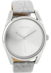  OOZOO TIMEPIECES XL GREY LEATHER STRAP C7990
