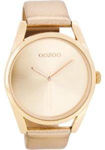   OOZOO TIMEPIECES XL GOLD LEATHER STRAP C7991