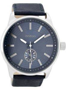   OOZOO TIMEPIECES XXL BLUE LEATHER STRAP C7822