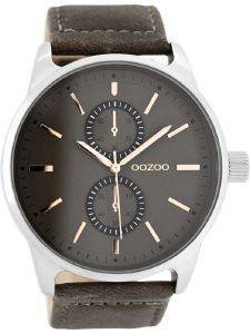  OOZOO TIMEPIECES XXL BROWN LEATHER STRAP C7838