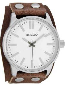   OOZOO TIMEPIECES XXL BROWN LEATHER STRAP C8281