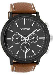   OOZOO TIMEPIECES XXL BROWN LEATHER STRAP C8238