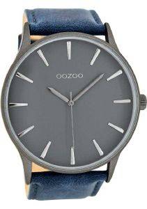   OOZOO TIMEPIECES XXL BLUE LEATHER STRAP C8231