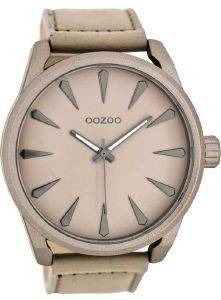������� ����� OOZOO TIMEPIECES XXL BEIGE LEATHER STRAP C8225