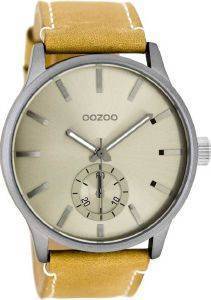   OOZOO TIMEPIECES XL BROWN LEATHER STRAP C8216