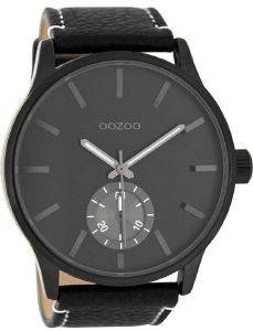 ������� ����� OOZOO TIMEPIECES XXL BLACK LEATHER STRAP C8214