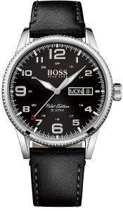   HUGO BOSS 1513330 PILOT  WATCH LEATHER ZB BLACK