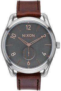   NIXON A465-2064 C45 LEATHER GRAY ROSE GOLD