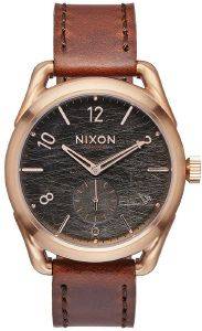   NIXON A459-1890 C39 LEATHER ROSE GOLD BROWN