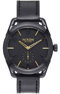 ��������� ����� NIXON A459-010 C39 LEATHER BLACK GOLD