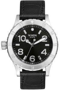   NIXON A467-1886 38-20 LEATHER BLACK GATOR