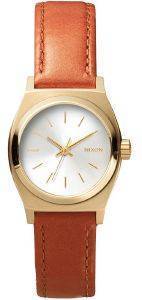   NIXON A509-1976 SMALL TIME TELLER LEATHER LIGHT GOLD SADDLE