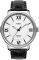   TIMEX SILVER CASE BLACK LEATHER...