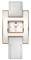 ź O TOMMY HILFIGER JACQUELINE WHITE LEATHER STRAP