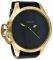   OOZOO STEEL XL GOLD BLACK RUBBER STRAP OS294