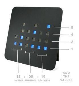 BINARY WALL CLOCK BLUE
