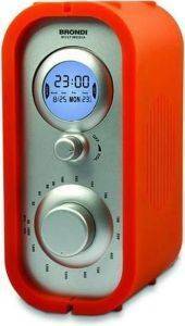 BRONDI CK-100 HAPPY DAYS VINTAGE STYLE RADIO WEATHER ALARM CLOCK ORANGE BRONDI CK-100 HAPPY DAYS VINTAGE STYLE RADIO WEATHER ALARM CLOCK ORANGE