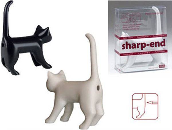 SHARP-END CAT PENCIL SHARPENER BLACK