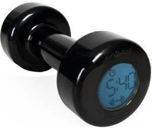 DUMB BELL ALARM CLOCK BLACK