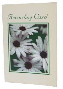 RECORDING MEMORY CARD -   (WHITE)
