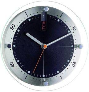 TFA 98.1049.01 DATE AND WEEKDAY BLACK WALL CLOCK