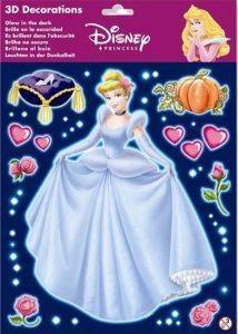 DISNEY GLOW 3D LARGE PRINCESSES 2 ASSORTED STYLES