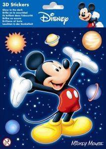 DISNEY GLOW 3D MEDIUM MICKEY MOUSE 4 ASSORTED STYLES