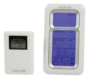 KONIG KN-WS 210 WIRELESS WEATHER STATION WITH HYGROMETER