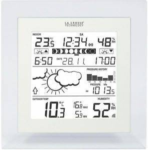 LA CROSSE WS9257IT+ WEATHER STATION WITH MOON PHASES/ATMOSPHERIC PRESSURE AND WEATHER ICON WHITE LA CROSSE WS9257IT+ WEATHER STATION WITH MOON PHASES/ATMOSPHERIC PRESSURE AND WEATHER ICON WHITE