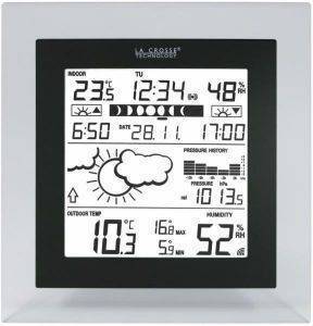 LA CROSSE WS9257IT+ WEATHER STATION WITH MOON PHASES/ATMOSPHERIC PRESSURE AND WEATHER ICON BLACK LA CROSSE WS9257IT+ WEATHER STATION WITH MOON PHASES/ATMOSPHERIC PRESSURE AND WEATHER ICON BLACK
