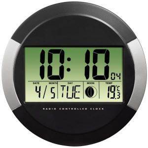 HAMA 104936 PP-245 DCF RADIO WALL CLOCK BLACK