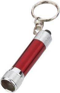 ARCAS 30700002 ALUMINIUM 3 LED TORCH LIGHT WITH KEY CHAIN RED