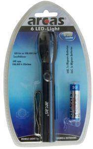 ARCAS 30700021 6 LED FLASHLIGHT BLACK