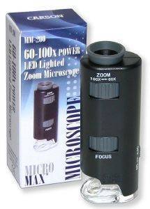 CARSON MM-200 MICROMAX LED POCKET MICROSCOPE 60-100X CARSON MM-200 MICROMAX LED POCKET MICROSCOPE 60-100X