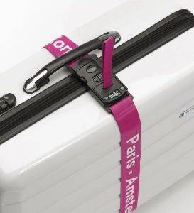 LUGGAGE MATE LOCK STRAP WITH INTEGRATED SCALE MAGENTA