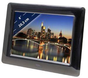 BRAUN DIGIFRAME 800 WEATHER 8\'\' MULTIMEDIA PHOTO FRAME WITH SPEAKERS/WEATHER STATION