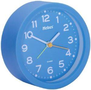 MEBUS 27211 QUARZ ALARM CLOCK BLUE