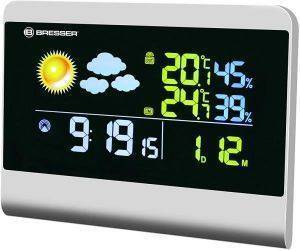 BRESSER TEMEOTREND COLOUR RADIO CONTROLLED WEATHER STATION GREY
