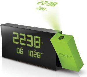OREGON SCIENTIFIC RRM222P PRYSMA G PROJECTION CLOCK WITH FM RADIO GREEN
