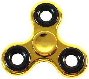 FIDGET SPINNER TOY - GOLD/BLACK METAL