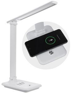 MACLEAN MCE616 W LED DESK LAMP DIMMABLE WIRELESS CHARGER 450LM WHITE