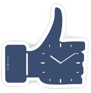 NEXTIME CLOCK 3072BL THUMBS UP 40.5X41.5CM WALL BLUE/ SILVER NEXTIME CLOCK 3072BL THUMBS UP 40.5X41.5CM WALL BLUE/ SILVER