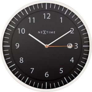 NEXTIME CLOCK 3058ZW QUICK 35CM WALL BLACK NEXTIME CLOCK 3058ZW QUICK 35CM WALL BLACK