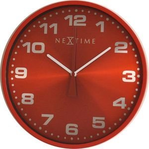 NEXTIME CLOCK 3053RO DASH RED 35CM WALL RED/ SILVER NEXTIME CLOCK 3053RO DASH RED 35CM WALL RED/ SILVER