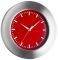 TFA 98.1048.05 BRUSHED ALUMINIUM RED WALL CLOCK