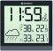 BRESSER TEMEOTREND JC BLACK LCD WEATHER WALL CLOCK BLACK 7004404