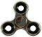 FIDGET SPINNER TOY - SILVER/BLACK METAL